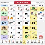 kalendar malaysia calendar mar 2026