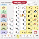 kalendar malaysia calendar jan 2025