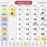 kalendar malaysia calendar aug 2026