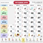 kalendar malaysia calendar oct 2026